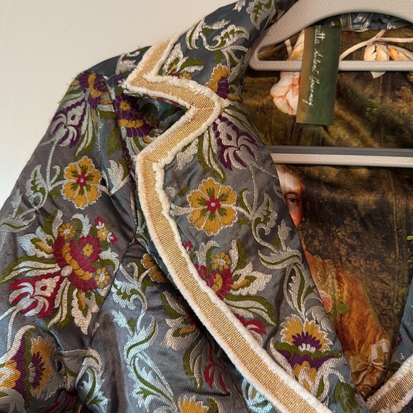 Aratta Renaissance Silk Jacquard Blazer, Size XS Bridgerton Jacket - Picture 12 of 17